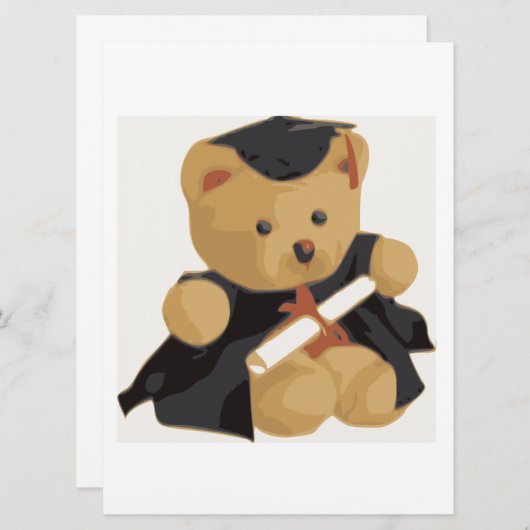 卒業くま 案内状 (正面/裏面)