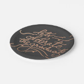 卒業させますばら色の金ゴールドの原稿を祝うために割り当てます ペーパープレート (アングル)