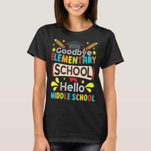 卒業さようなら小学校こんにちは中学校Ap Tシャツ (正面)