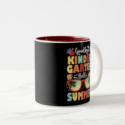 卒業さよなら幼稚園こんにちは夏 ツートーンマグカップ (正面右)