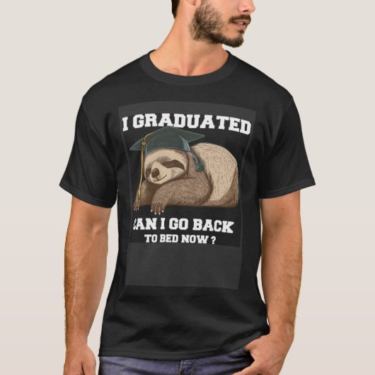 卒業したからって今から寝ていいよね怠け者のナマケモノ Gr Tシャツ (正面)