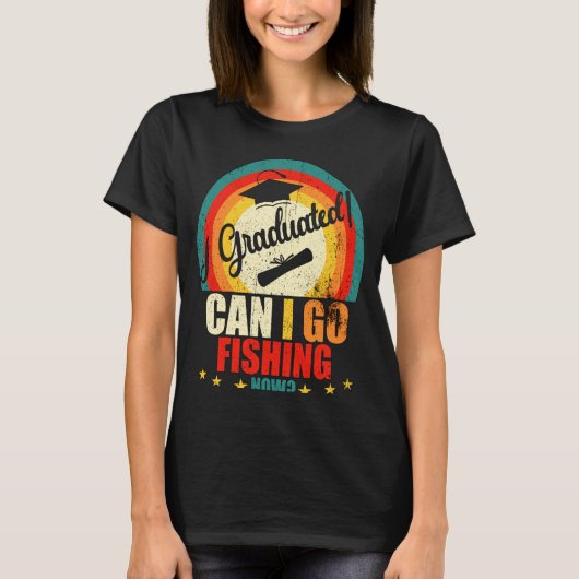 卒業したからって釣りに戻っていいの? フィッシャーマングラ Tシャツ (正面)