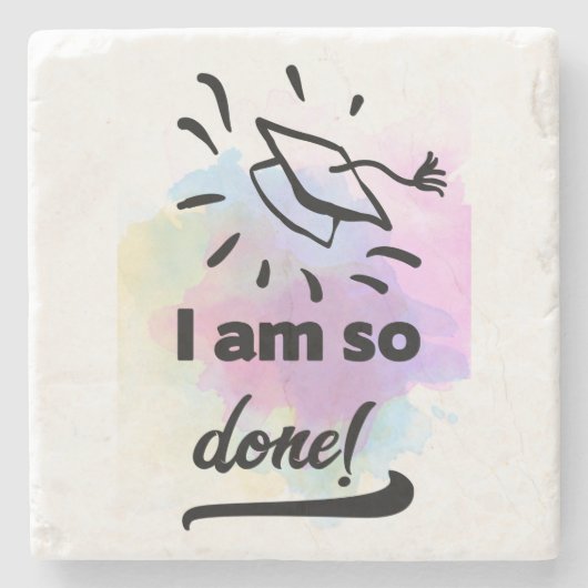 卒業したばかりだ ストーンコースター (正面)