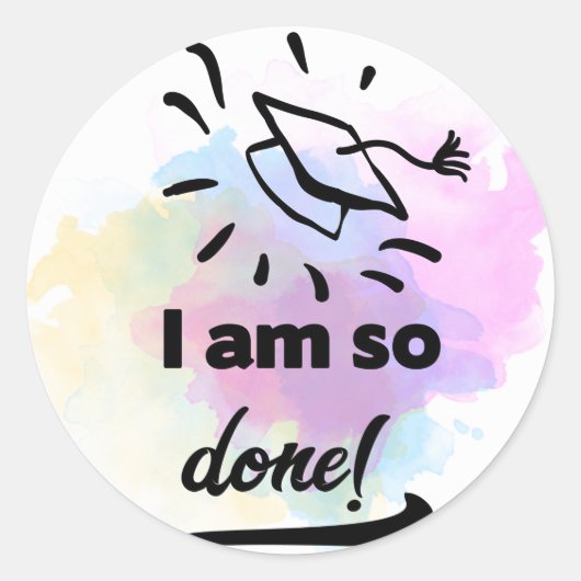 卒業したばかりだ ラウンドシール (正面)