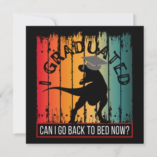 卒業したよ、もう寝てもいい？ 招待状 (正面)