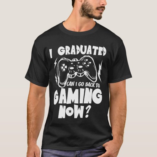 卒業したらゲームに戻れる Tシャツ (正面)