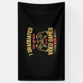 卒業したらビデオゲームに戻れる 横断幕 (縦)