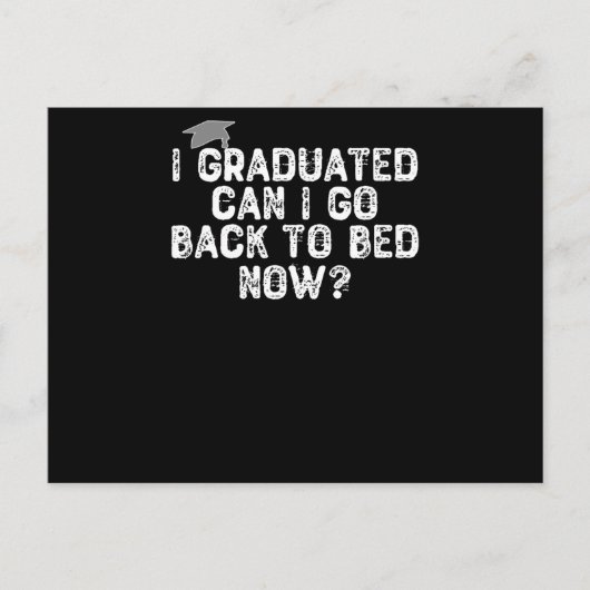 卒業したらベッドに戻ってもいい?プレゼント ポストカード (正面)