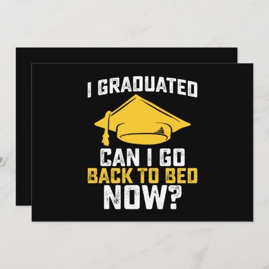 卒業したら今卒業したらベッドに戻れる 招待状 (正面/裏面)