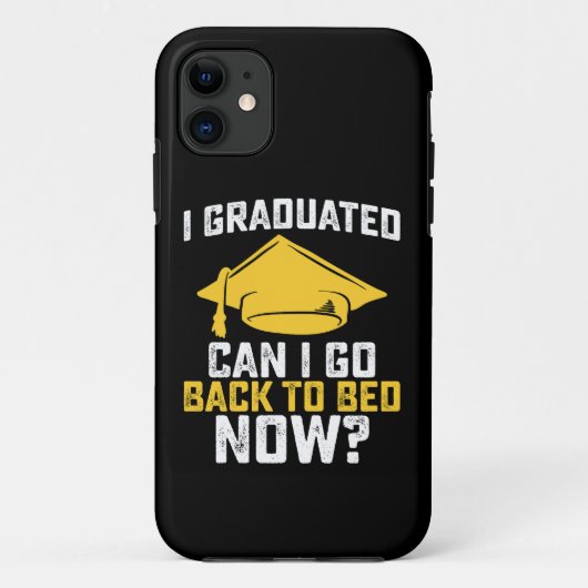 卒業したら今卒業したらベッドに戻れる Case-Mate iPhoneケース (裏面)
