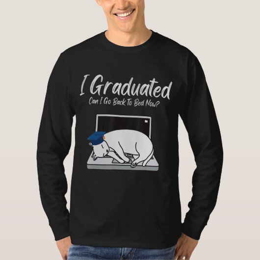 卒業したら卒業した猫をベッドに戻す Tシャツ (正面)