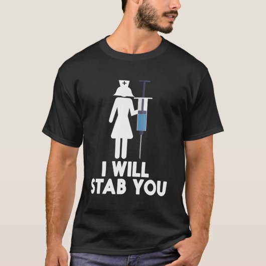 卒業したナースギフトおもしろいを刺してやる Tシャツ (正面)