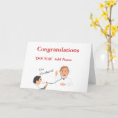 卒業した医師「名前の追加」をお祝いします カード (黄色い花)