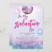 卒業した私の時代の紫の音楽卒業 招待状 (正面/裏面)