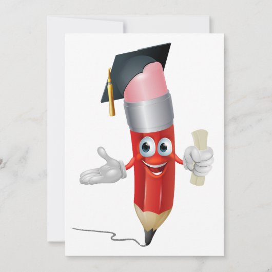 卒業した鉛筆 招待状 (正面)