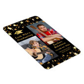 卒業した黒星の金ゴールド写真 マグネット (右側)