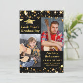 卒業した黒星の金ゴールド写真 招待状 (スタンド正面)