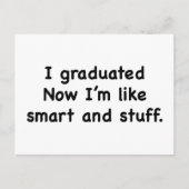 卒業した。今は物だ頭が切れるよ! 案内ポストカード (正面)
