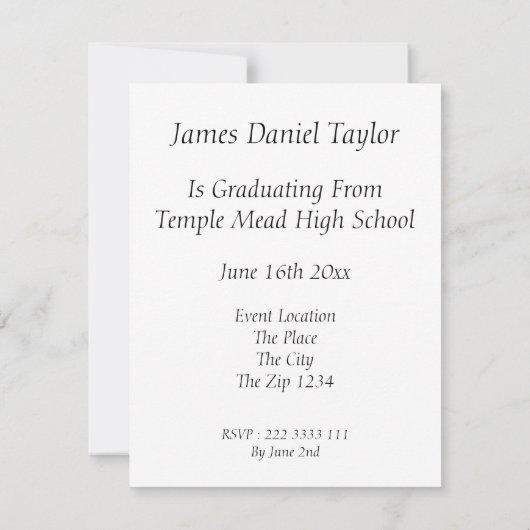 卒業した 招待状 (裏面)