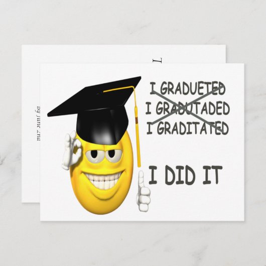 卒業した 招待状 (正面/裏面)