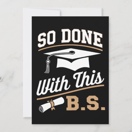 卒業したBS独身で済んだ 招待状 (正面)