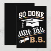 卒業したBS独身で済んだ 招待状 (正面/裏面)