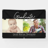卒業して今の男性の卒業生の写真カスタム写真 横断幕 (横)