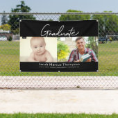 卒業して今の男性の卒業生の写真カスタム写真 横断幕 (インサイチュ)