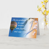 卒業して夢を晴らす カード (黄色い花)
