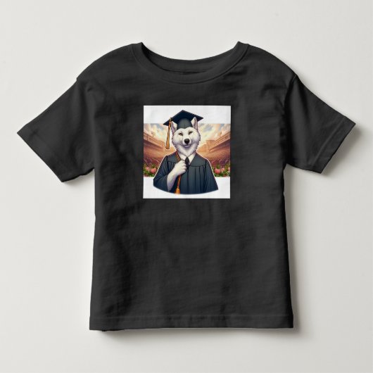 卒業するオオカミ トドラーTシャツ (正面)