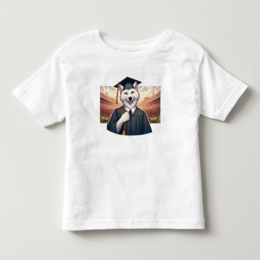 卒業するオオカミ トドラーTシャツ (正面)