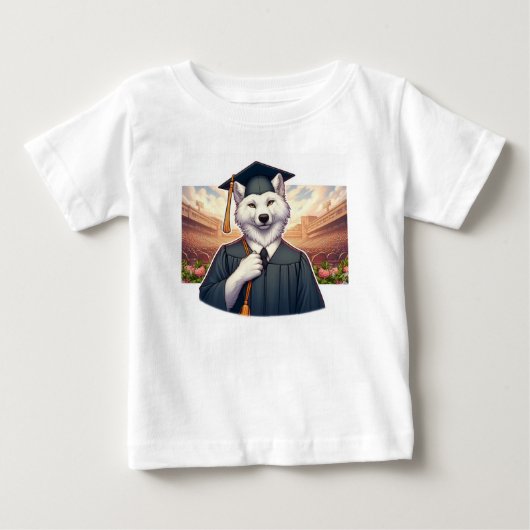 卒業するオオカミ ベビーTシャツ (正面)