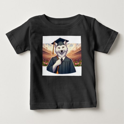 卒業するオオカミ ベビーTシャツ (正面)