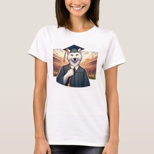 卒業するオオカミ Tシャツ (正面)