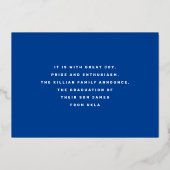 卒業する |ホイルプレス写真2023のお知らせ 箔招待状 (裏面)