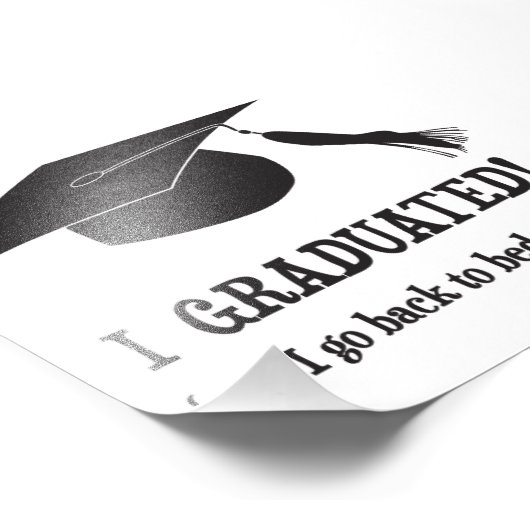 卒業だ！もうベッドに戻ってもいい？ フォトプリント            (角)