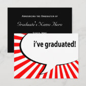 卒業だ！スピーチバブル 招待状 (正面/裏面)