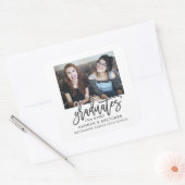 卒業と写真の組み合わせ スクエアシール (封筒)