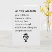 卒業と同時に大学卒業おめでとう詩 カード (黄色い花)