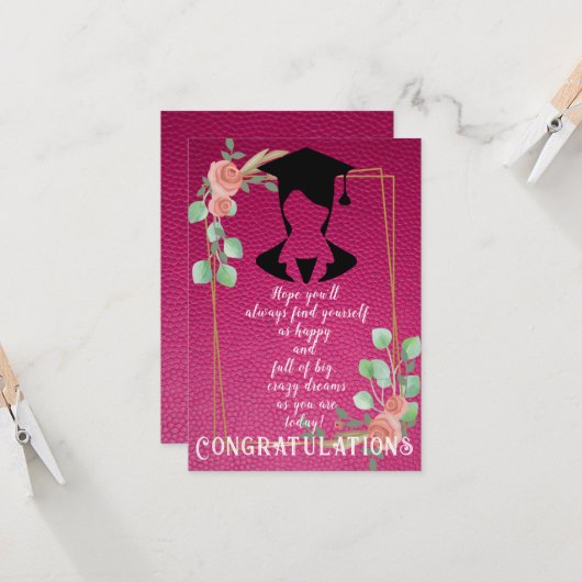 卒業と希望 カード (正面/裏面インサイチュ)