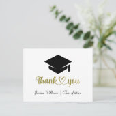 卒業と愛を感謝していすありがとうハート ポストカード (スタンド正面)