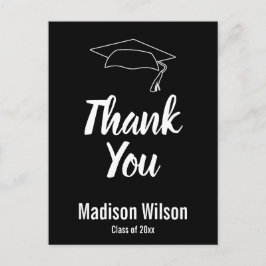 卒業と白黒卒業と学名ありがとう 案内ポストカード