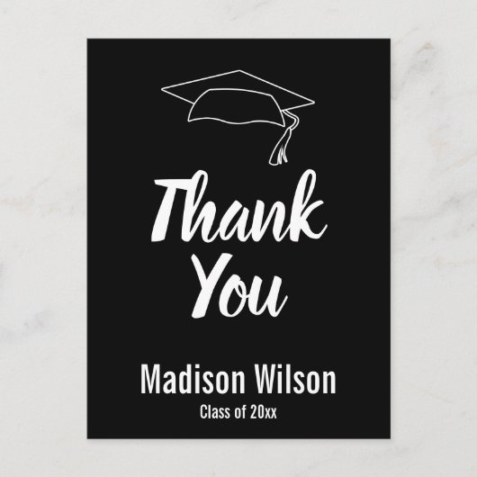 卒業と白黒卒業と学名ありがとう 案内ポストカード (正面)