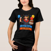 卒業と誕生日 カスタムネーム トライブレンドＴシャツ (正面)