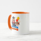 卒業と誕生日 カスタムネーム マグカップ (正面左)