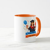 卒業と誕生日 カスタムネーム マグカップ (正面右)