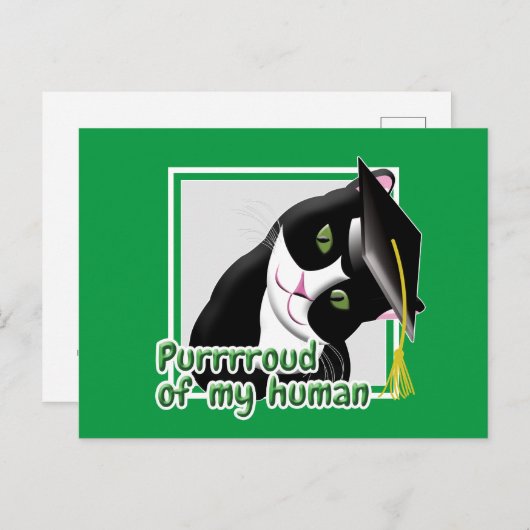 卒業ねこ ポストカード (正面/裏面)