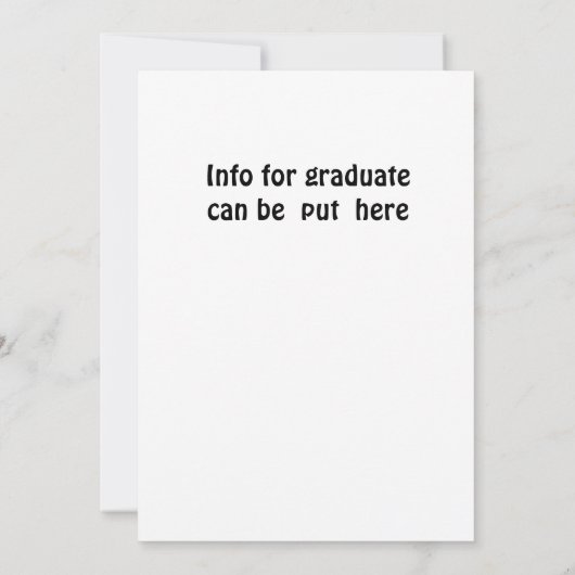 卒業のお知らせです 案内状 (裏面)