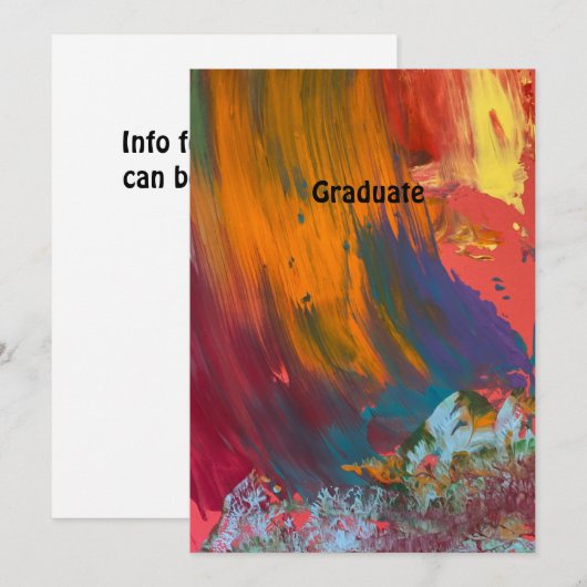 卒業のお知らせです 案内状 (正面/裏面)