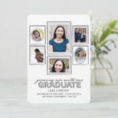 卒業のお知らせを子供と一緒に 案内状 (スタンド正面)